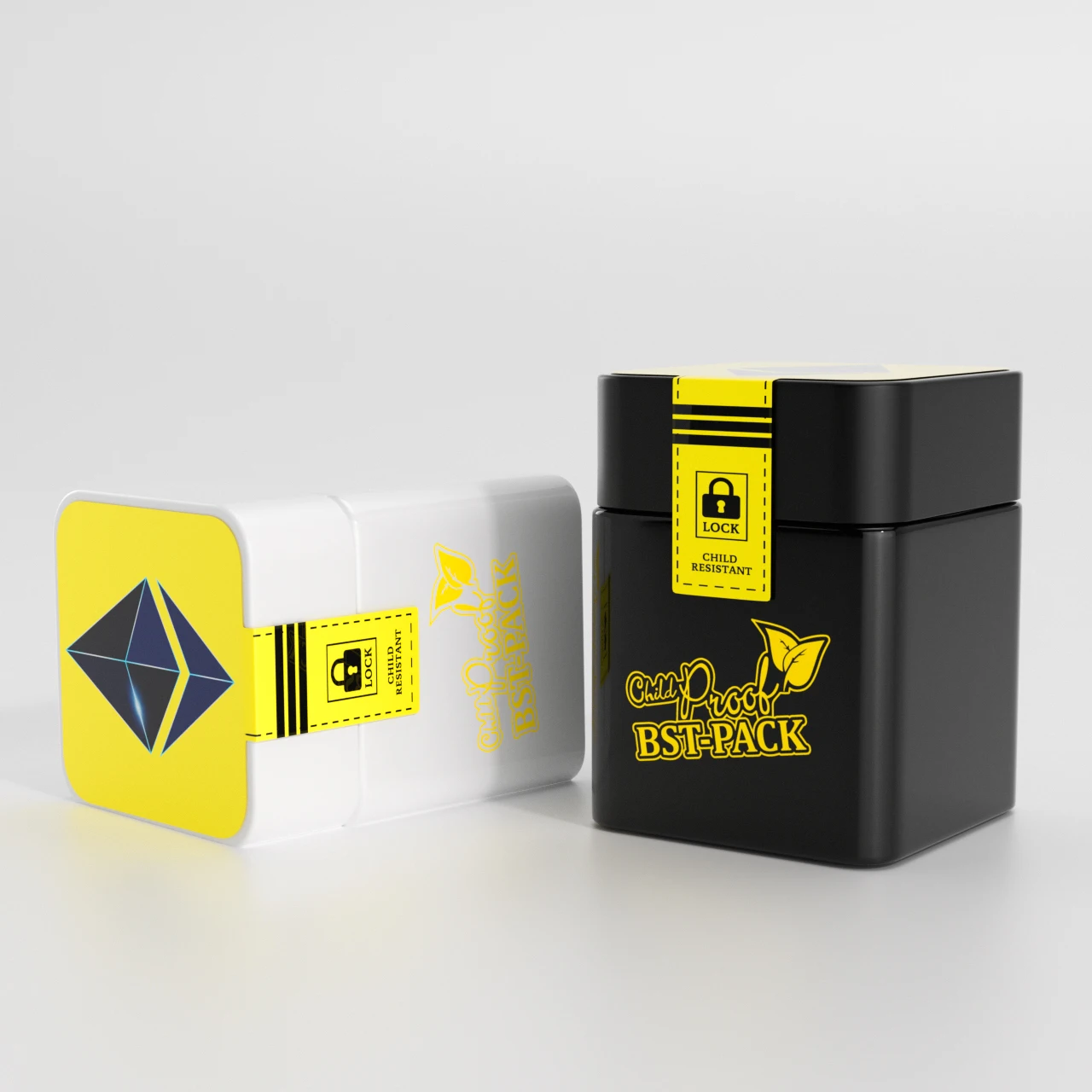 Custom Logo Airtight Food Stash Child Resistant Container Flower Packaging Child Proof Glass Jars