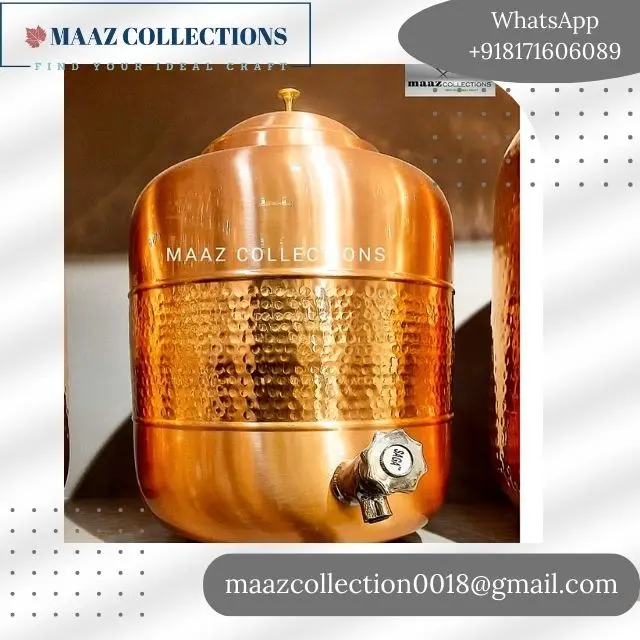 Unique Design Handmade Copper Water Drink Dispenser With One Tumbler Home & Hotel & Restaurant & Kitchen Items