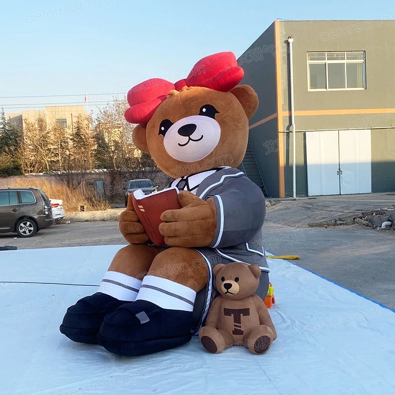 Aero Inflatable Cartoon Character Outdoor 3m Events Decoration Inflatable Cartoon Bear Artwork