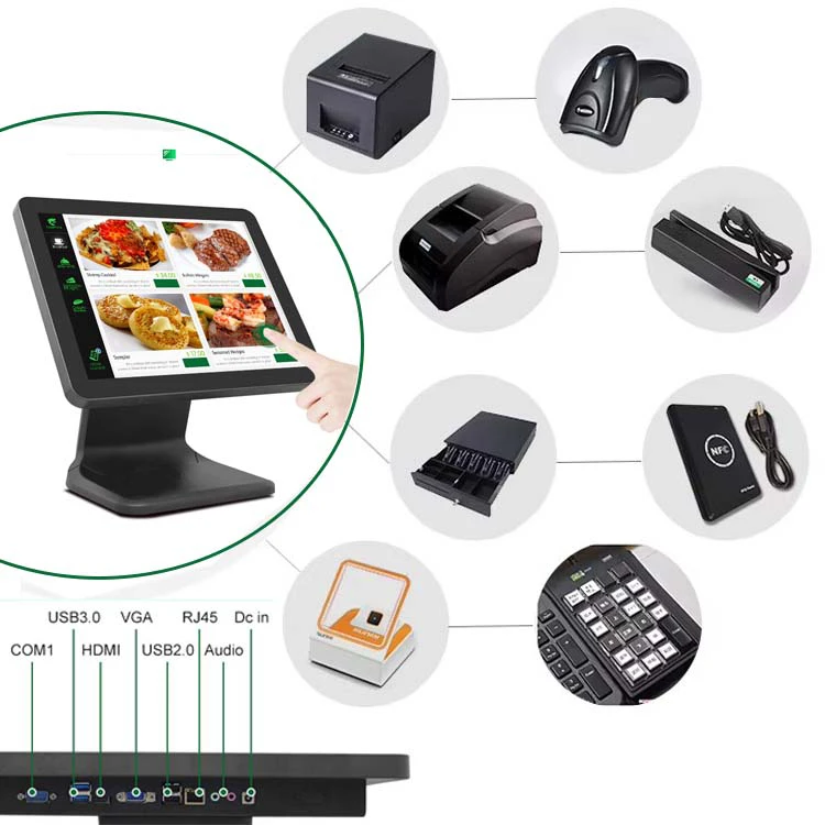 Windows Cash Payment selfservice market rfid cashless Cash payment cash register drawer pos system