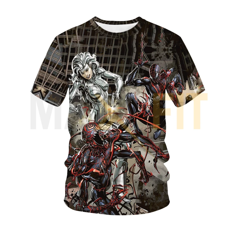Male Clothing Summer Short Sleeve Fashion Streetwear T-shirts Marvel 3D Print Cool Men Best Design T-Shirt