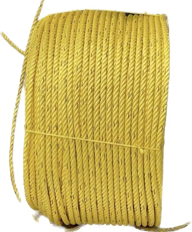 High-Durable Blue Telecom Drawing Rope Australia Market 3 Strands Twisted PP Split Film High Breaking Strength Double Braid