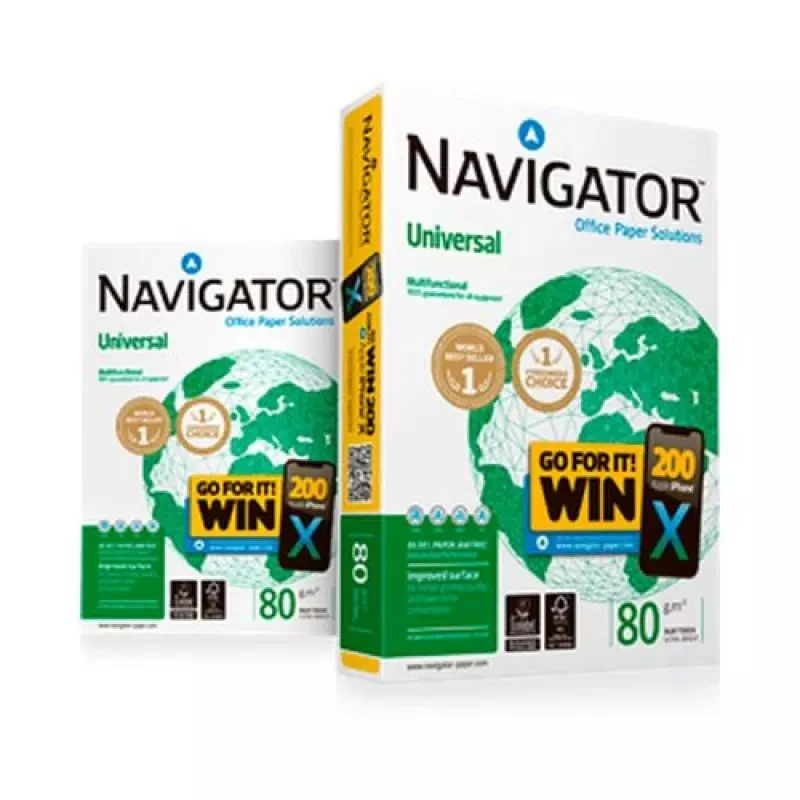 Navigator Universal A4 Copy Paper 80 Gsm Box of 5 Reams 500 Sheets / White 80g