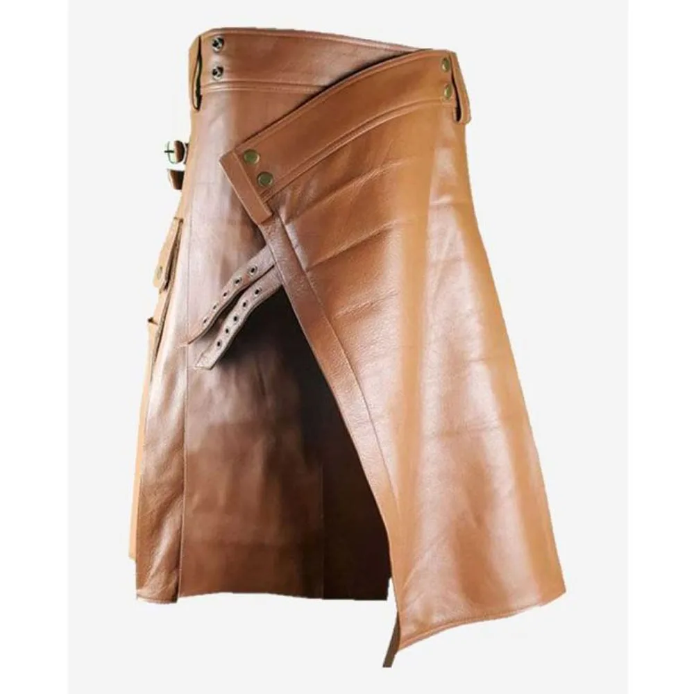 Fetish Leather Kilt Is Made Of Cow Black Leather Kilts At Wholesale Prices Made To Measure Leather Men Sexy Kilt For Men