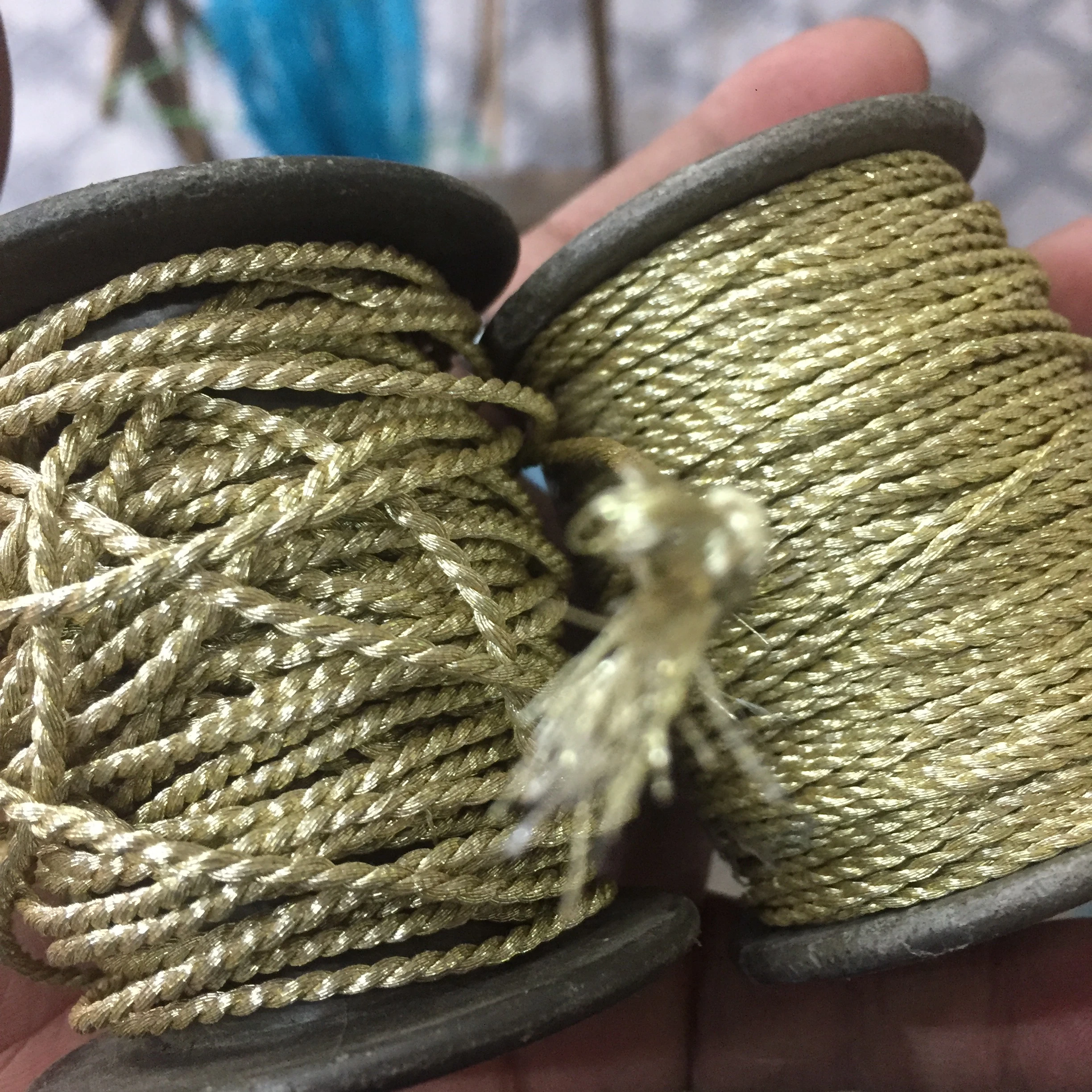 Блестящий шнур для макраме оптовая продажа 2 мм 3 4 хлопок индивидуальная техника время выполнения заказа упаковка шт. цветная поддержка особенность текстиля