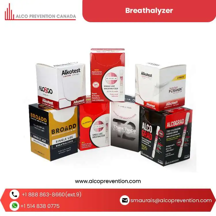High Selling Drive Safe Breath Tester Excellent Quality Single Use Disposable Breathalyzer Breath AlcoGrad Alcohol Tester
