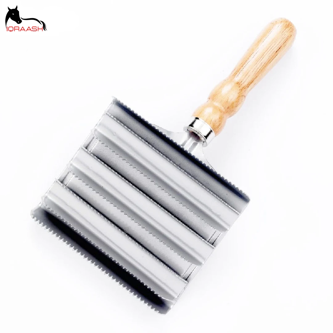 Iqraash standard Professional Comb Knife Horse Hair Scissors Horse Mane and Tail Thining Knife with solid Wooden Handle