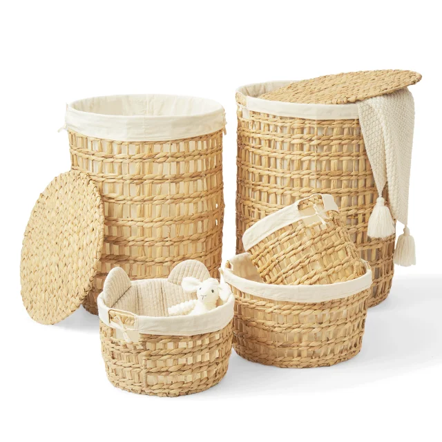 Natural Straw Seagrass Bamboo Basket Vietnam Large Storage Baskets Cheap Wholesale Products Wicker Laundry Hand Woven Handmade
