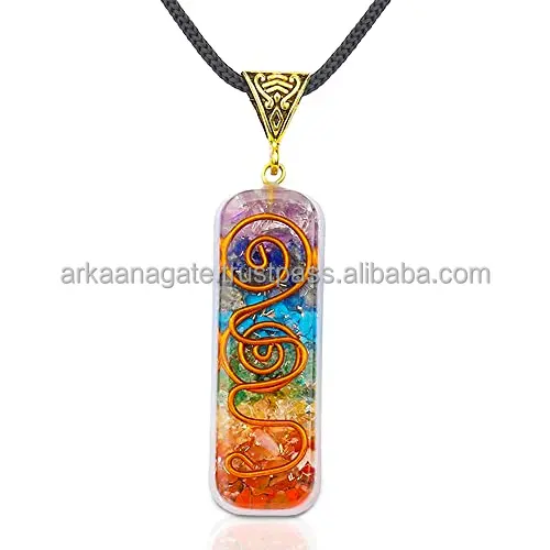 Wholesale Orgone 7Chakra Pendant Stunning Teardrop chakra crystals healing for Protection