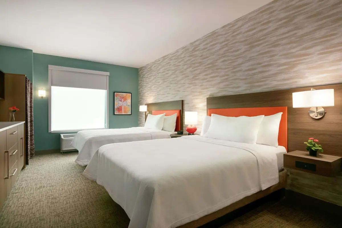 Home 2 By Hilton luxury modern mdf hotel bedroom furniture for sale