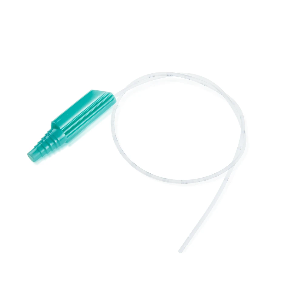 Bone CE/ISO Medical Grade PVC Crown Flat Tip with Thumb Control Vent Suction Catheter with Anti-kinking Tube