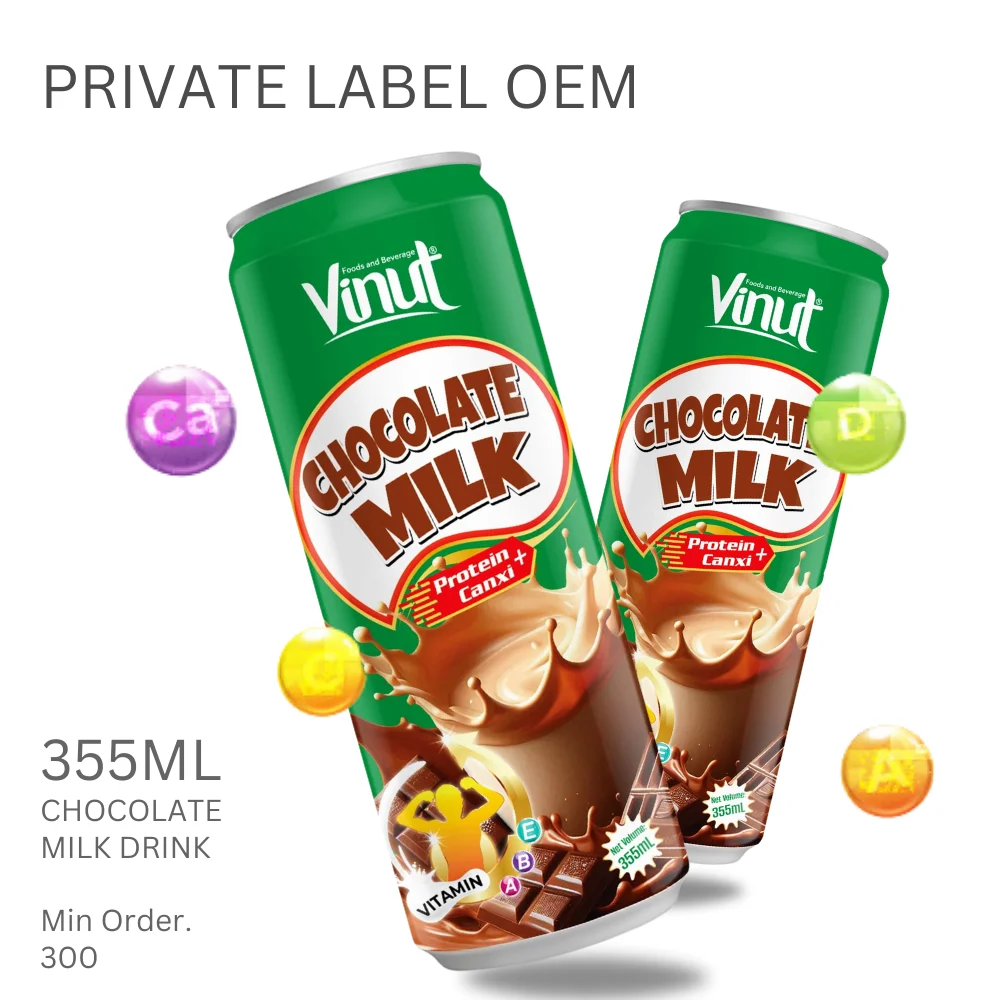 Free Sample - High Protein Canxi Chocolate Milk Drink 330ml Canned Drink -  Manufacture Vietnam Soft Drink - Private Label OEM