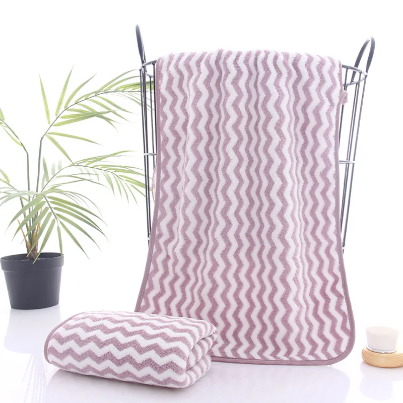 BT19 Microfiber Face Towel Body Hand Hair Towels Absorbent 35*75cm Striped Non Shedding Adult Quick Dry Face Towel