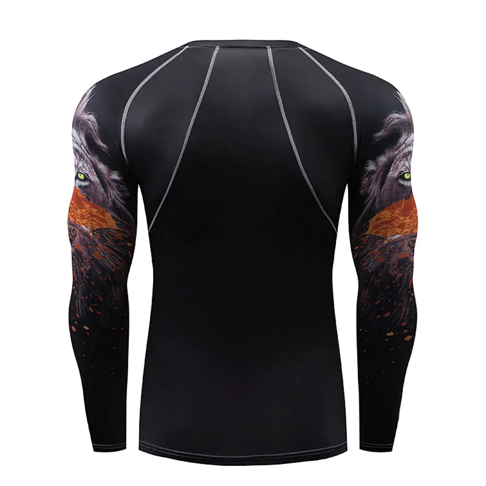 Men Long Sleeve Quick Dry Compression Wear Rash Guard Custom Design High Quality MMA Rash Guard