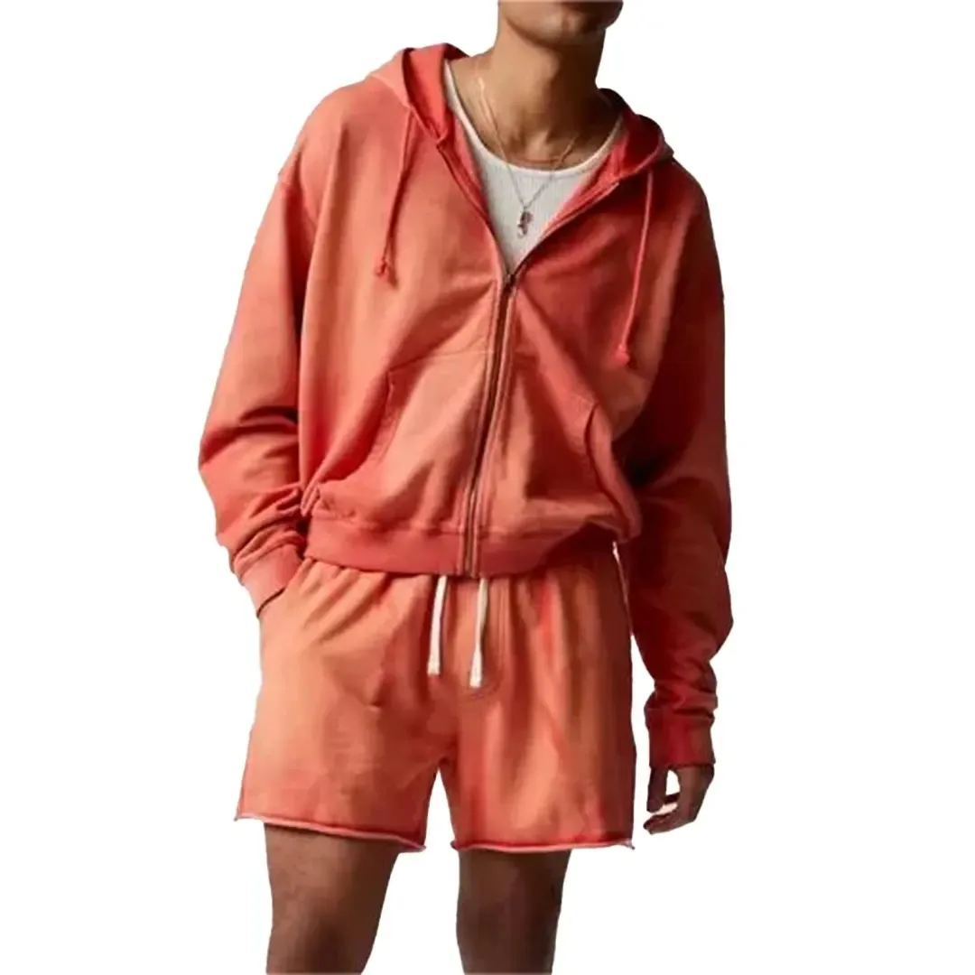 Men fashion acid wash Shorts Adjustable waist cords with rubberized tips side pockets acid wash shorts