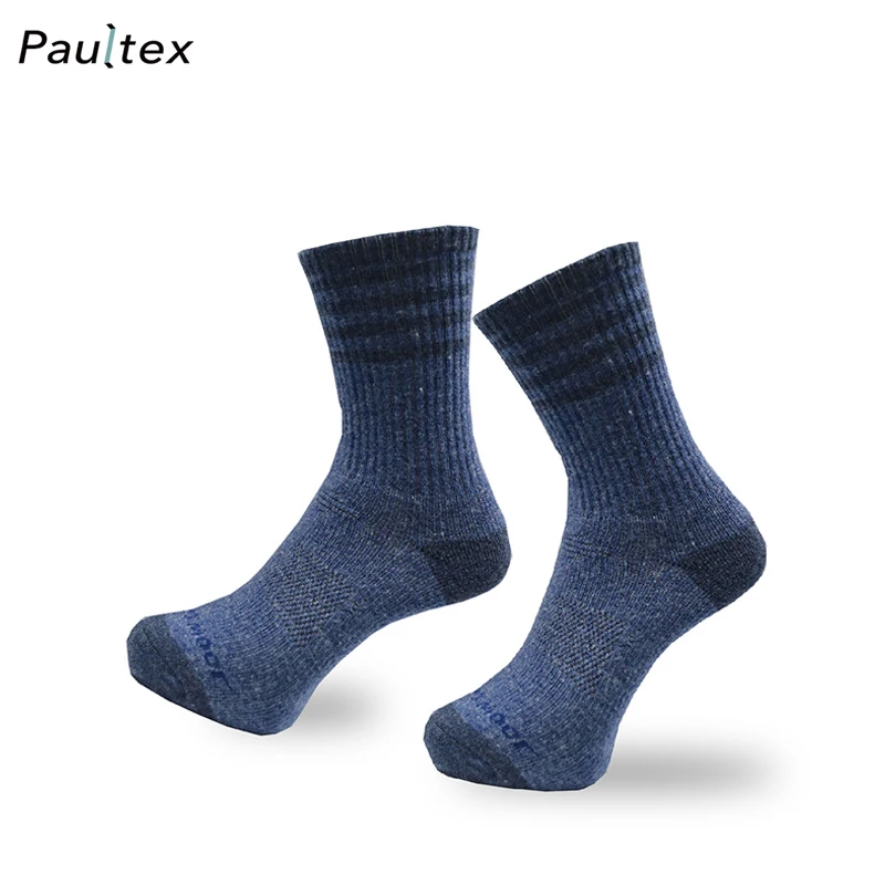 Men Winter Wool Socks Logo with Full Terry Structure