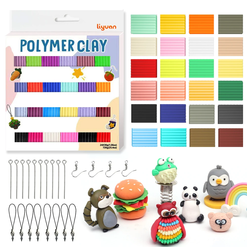 12 colors New Kids DIY Non-Toxic Colored Polymer Clay