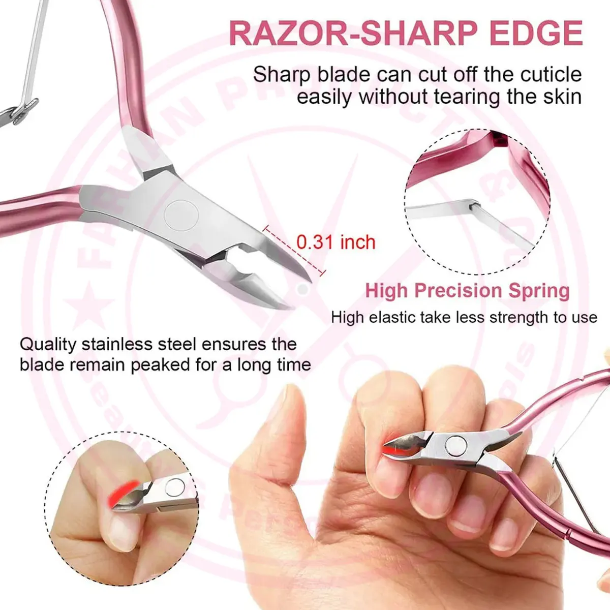 Cuticle Nippers Titanium Color Nail Care Manicure Tools Cuticle Cutter Trimmer Dead Skin Nail Nipper