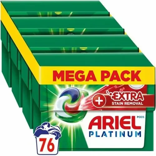 Ariel All-in-One Platinum PODS Washing Liquid Laundry Detergent Tablets / Capsules, 140 Washes, 120 Washes (60 x 2) Extra Stain