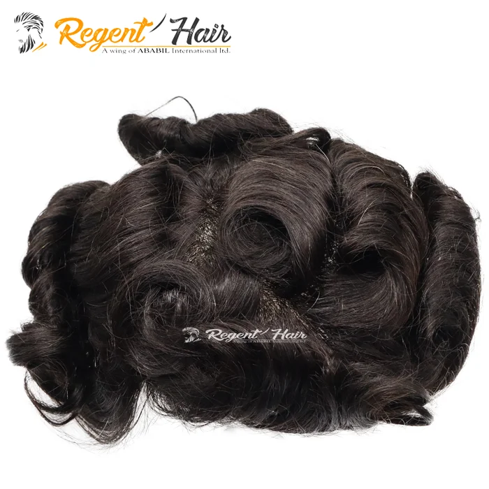 Hot Selling Men Toupee 100% Human Hair Piece For Men V Style Front Toupee Wig Hair With Thin Skin Base Export From Bangladesh