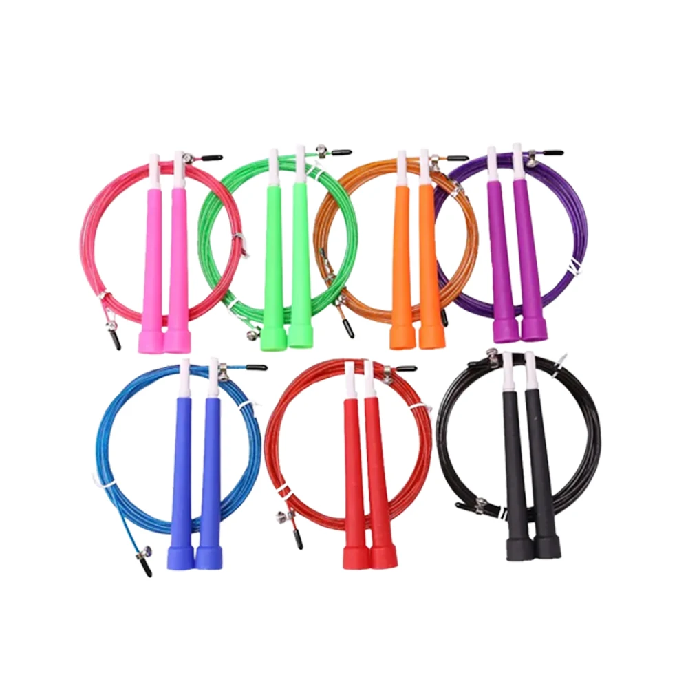 High Fast Speed Rope Jump Rope Skipping Rope for Fitness Black Bag Game Steel PVC Item At Best Price