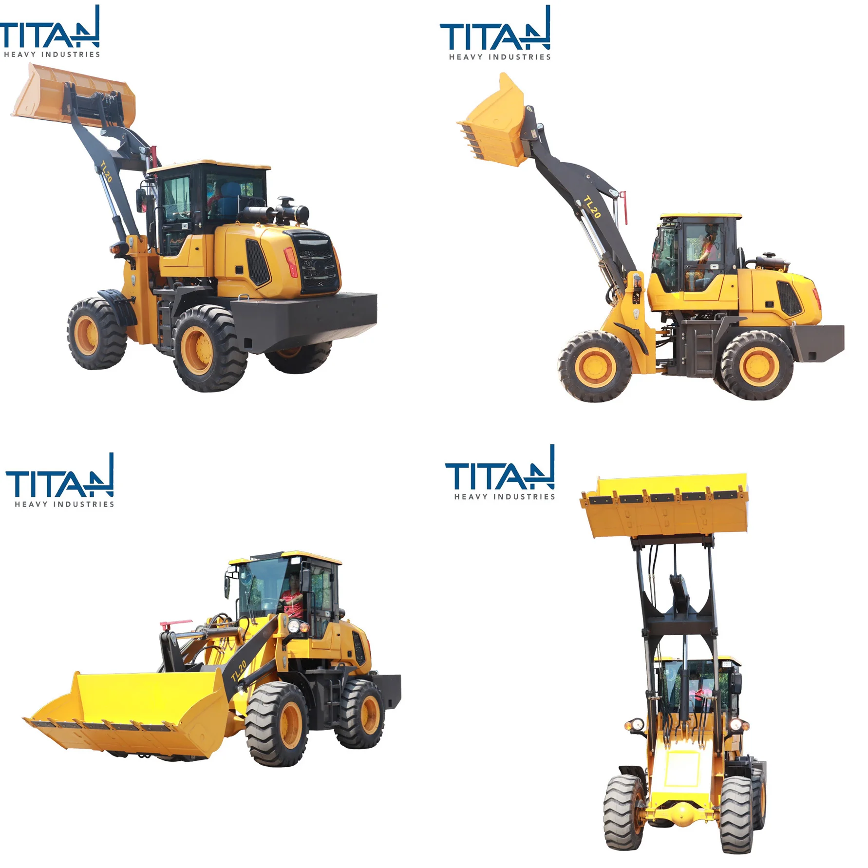 High Quality Used TL20 Wheeled Loader 4WD Front Loader Design featuring Engine Pump Gearbox PLC-Core Components Includes Bucket