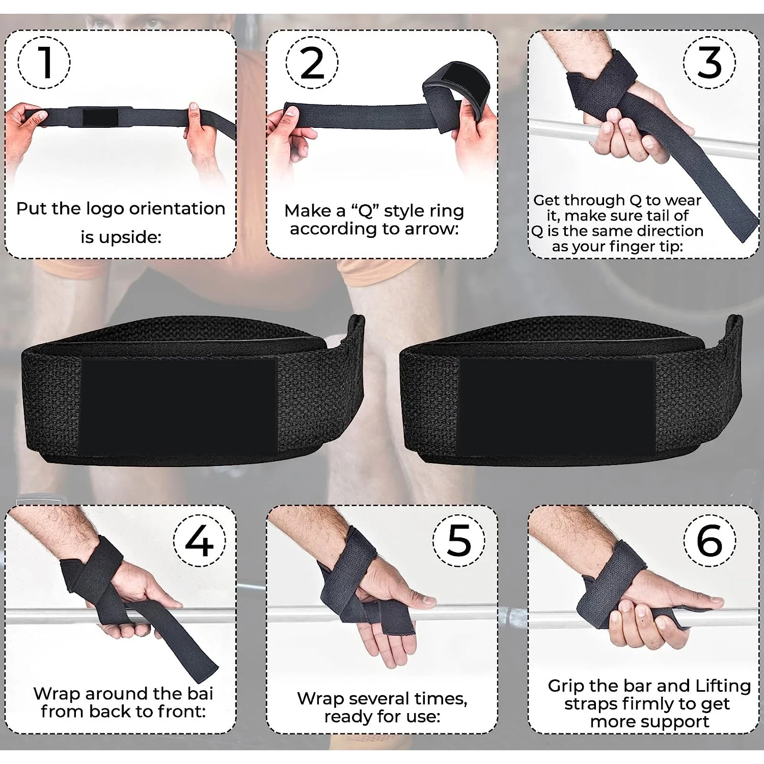 Attractive Style Powerlifting Straps Weight Lifting Straps Gym Finest Craftsmanship wholesale supplier