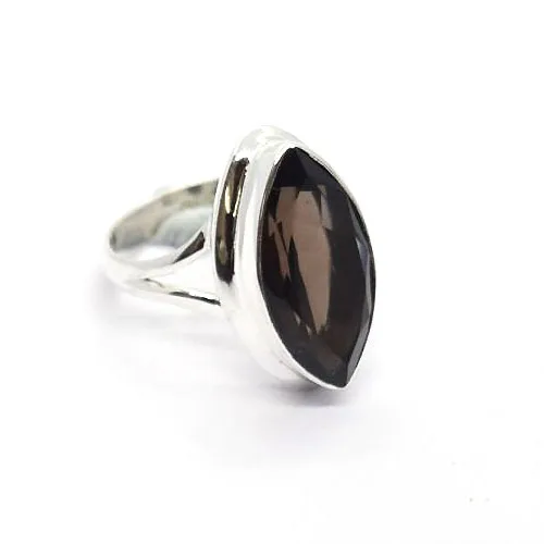 brown stone 925 sterling silver ring bohemian chic tribal gypsy love adjustable band statement jaipur wholesale export jewellery