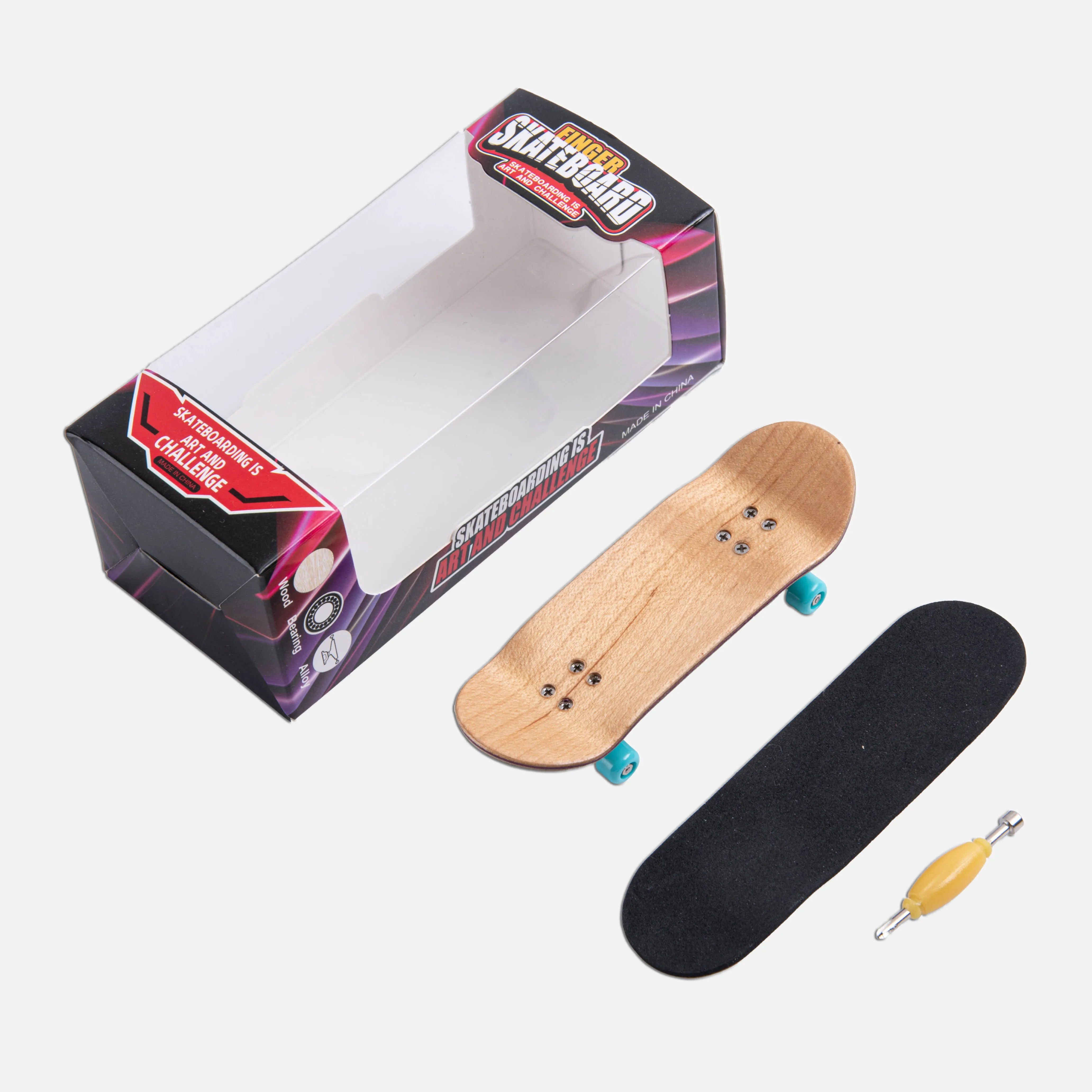 Custom Mini  Maple Wooden Carbon Fiber Tech Finger Skateboard Fingerboards Deck Trucks Wheels Bearings Veneer