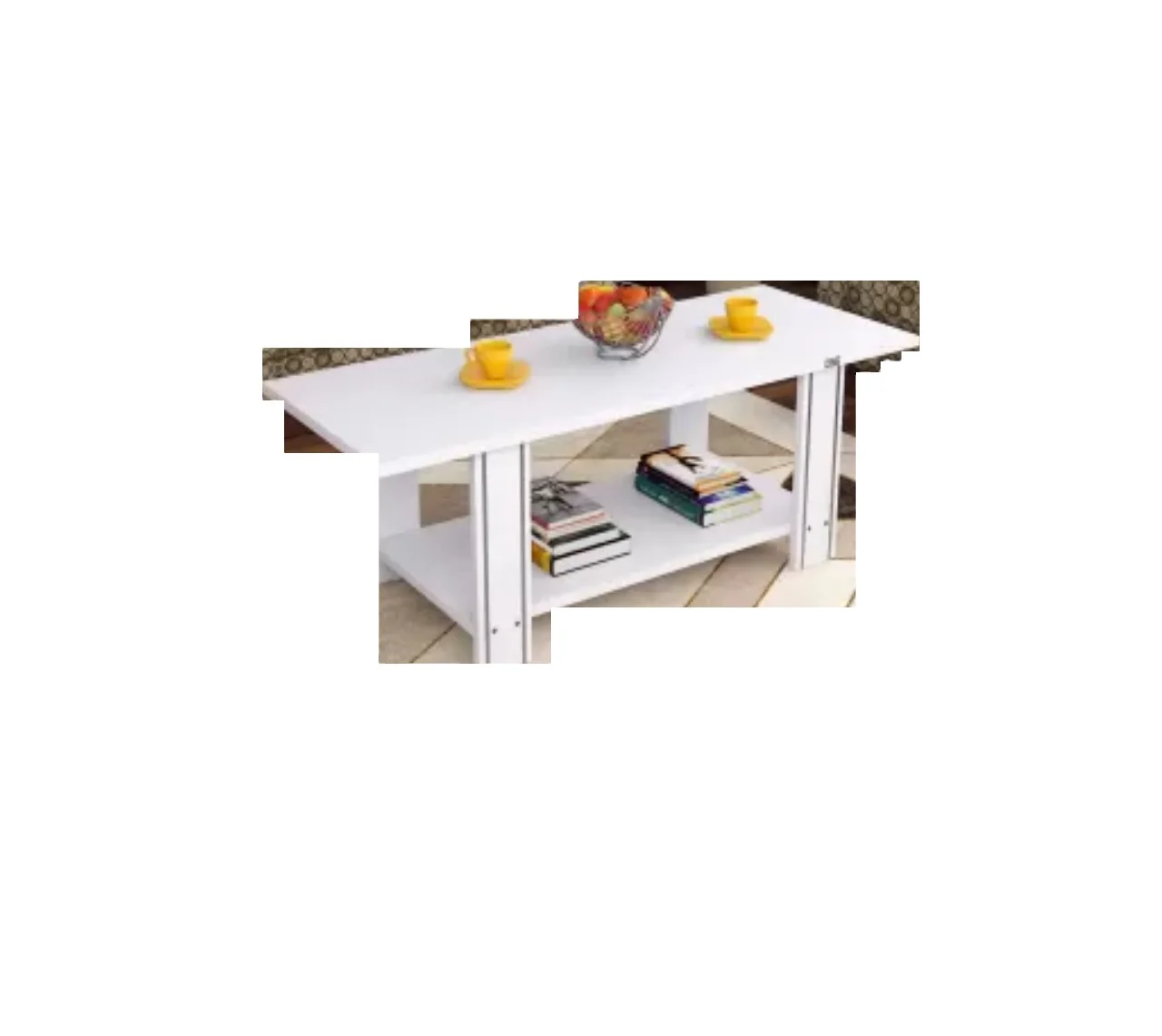 Das Morgen Engineered Wood Coffee Table  (Finish Color - Frosty White, DIY(Do-It-Yourself))