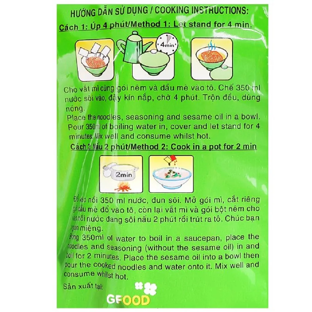 Top selling WAKAME SEWEED NOODLE ISO 22000-2018 Wheat flour Non Fried Instant Noodles  best price  manufacturer in Viet Nam