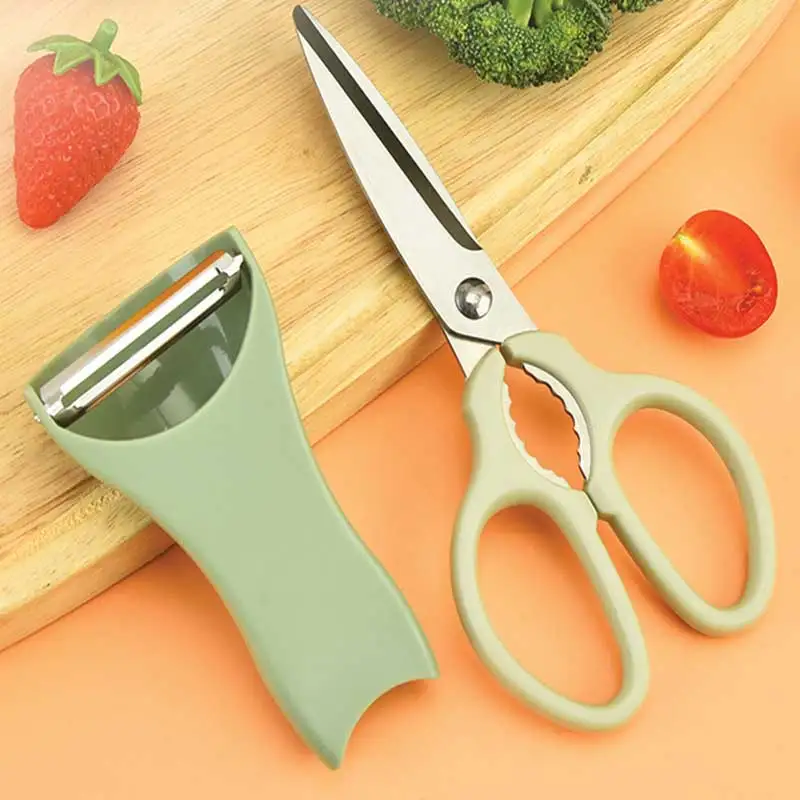 German Japanese Multifunctional New Professional Heavy Duty Stainless Steel Pink Kitchen Scissors