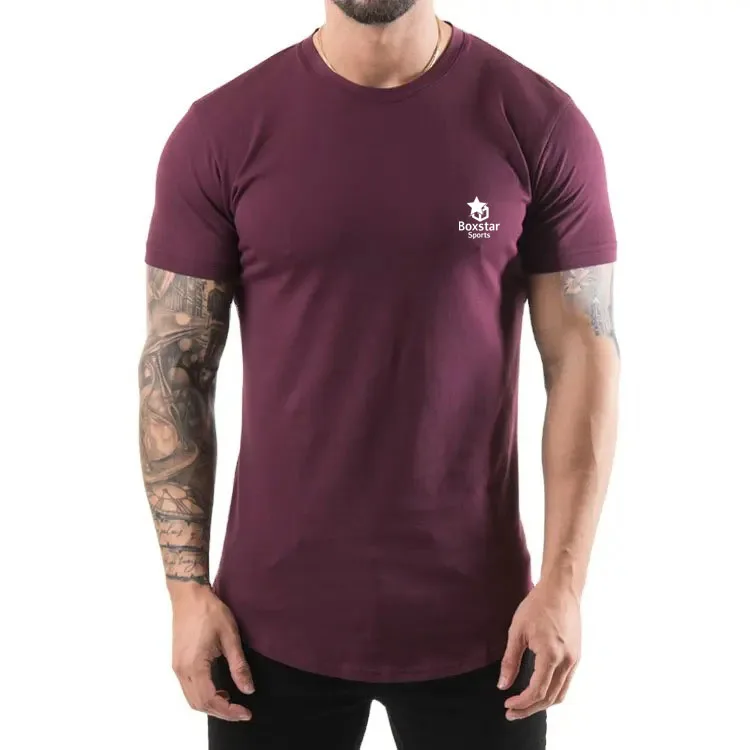Men T Shirts Striped Printed Sleeve T-shirt Fashion Slim Fit O Neck T-Shirt Men Casual Muscle Tee Tops Hot Sale Product