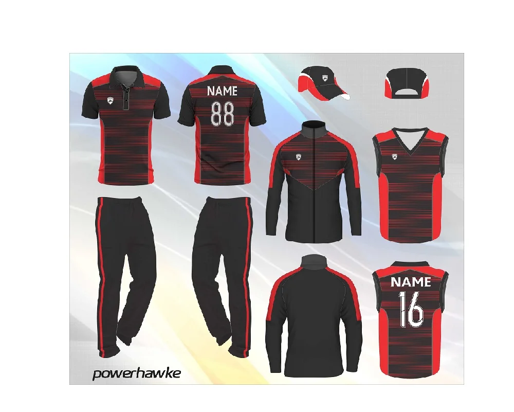Full Set Cricket Uniform Sportswear Collar Jersey and Trousers Pants available in Different Color at Wholesale Price in India