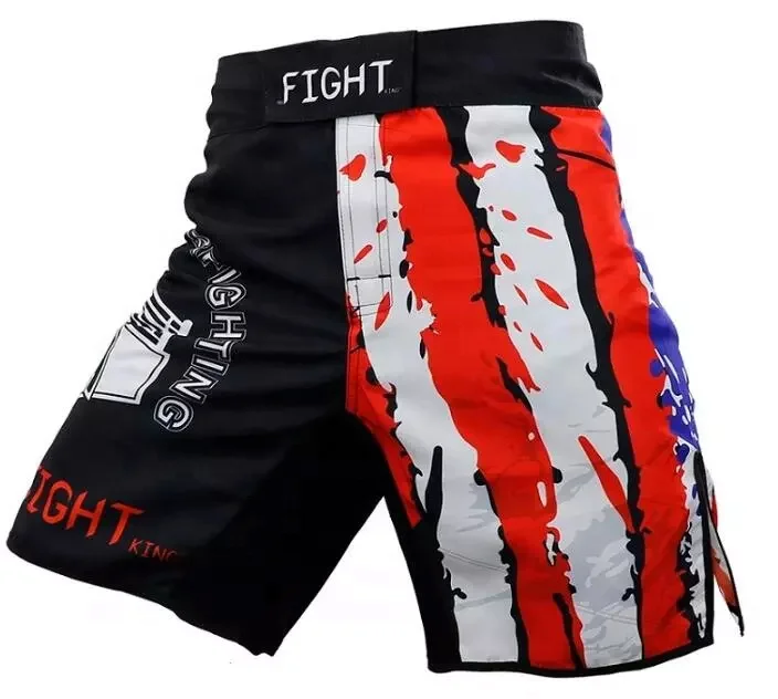 Custom Wholesale For Men With Slits Sublimation Printed No Gi Bjj Fight MMA Grappling Shorts