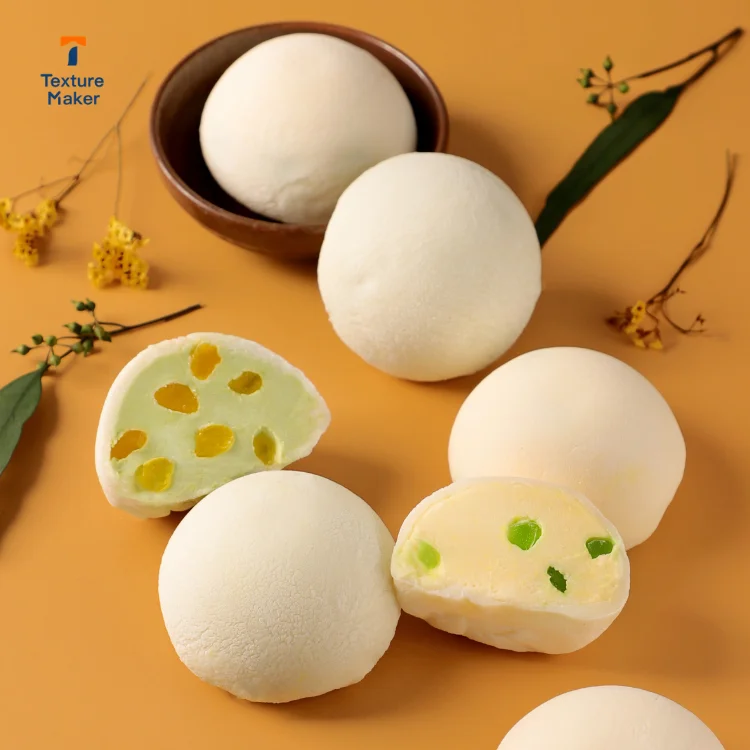 1kg- Factory Wholesale Japanese Rice Cake Mochi Snack Cream Puff Custard Baked Pastries with Sweets and Crackly