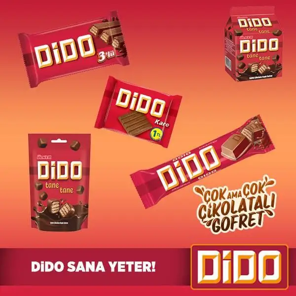 Ulker Dido Gold Chocolate Wafer With Milk Jam Taste 36 gr x 144 All Time Fresh Date and Quality Service From Turkey
