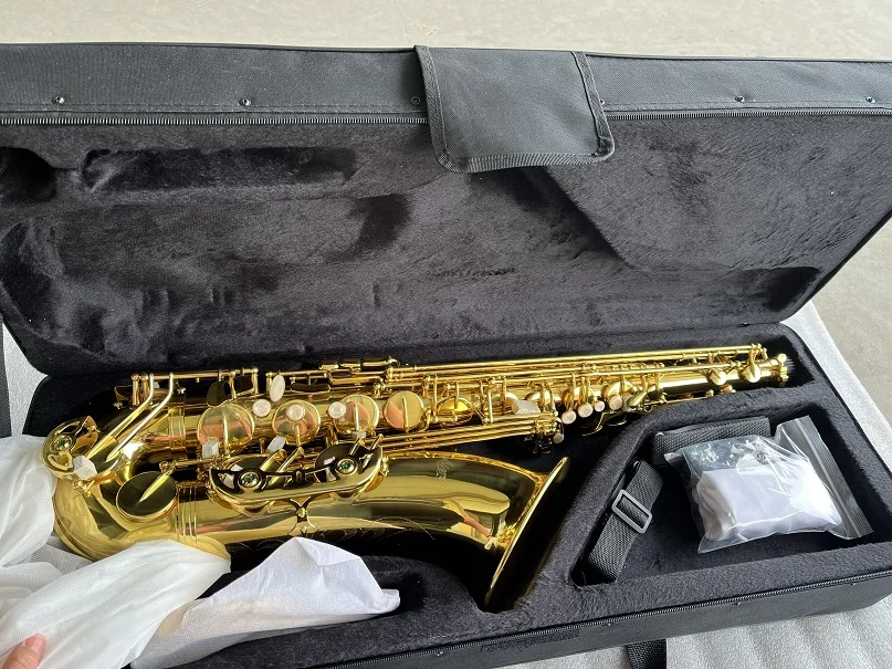 Aiersi supply  yellow brass tenor sax affordable tenor saxophone for beginning band students or middle players