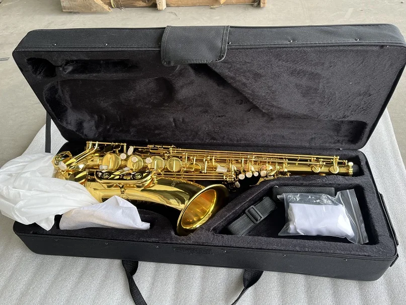 Aiersi supply  yellow brass tenor sax affordable tenor saxophone for beginning band students or middle players