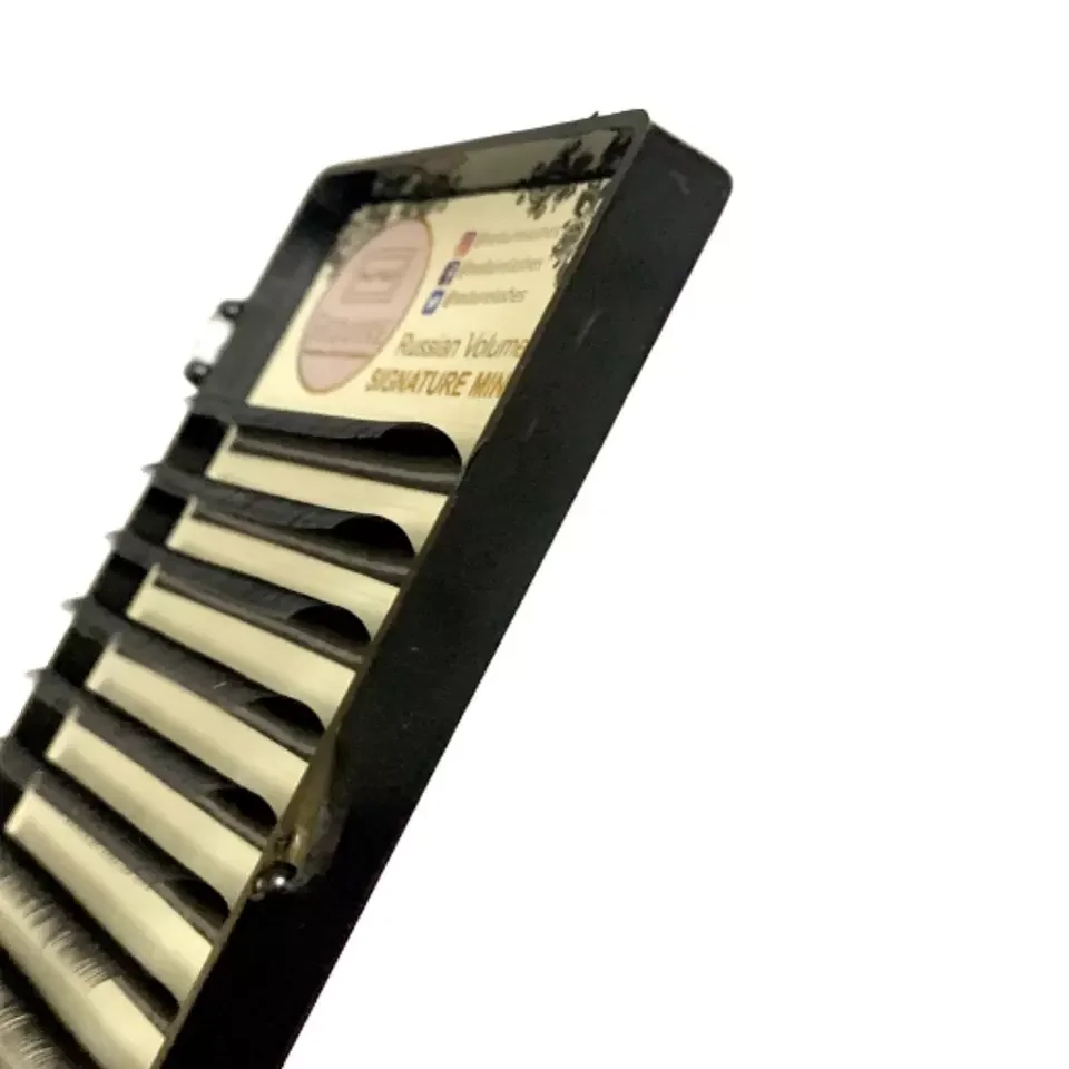 Handmade Mink Eyelash Extensions Synthetic Hair Formed Black Color L / B / C Curl Travel Size Made In Vietnam