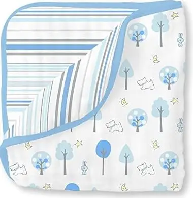 Infant 100% cotton new born swaddle blankets wholesale organic cotton baby blankets custom muslin swaddle blankets