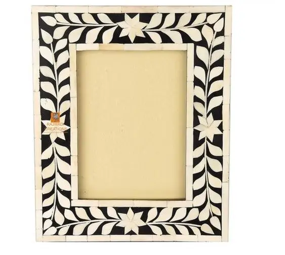 Handmade Best Quality Deco Bone Inlay Photo Frame Fancy Casement Picture Frame Resin Metal Iron Crystal Decorative Decoration