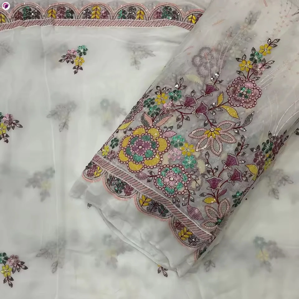 Новая дизайнерская модная ткань из вышитого шервани для платья и других предметов одежды