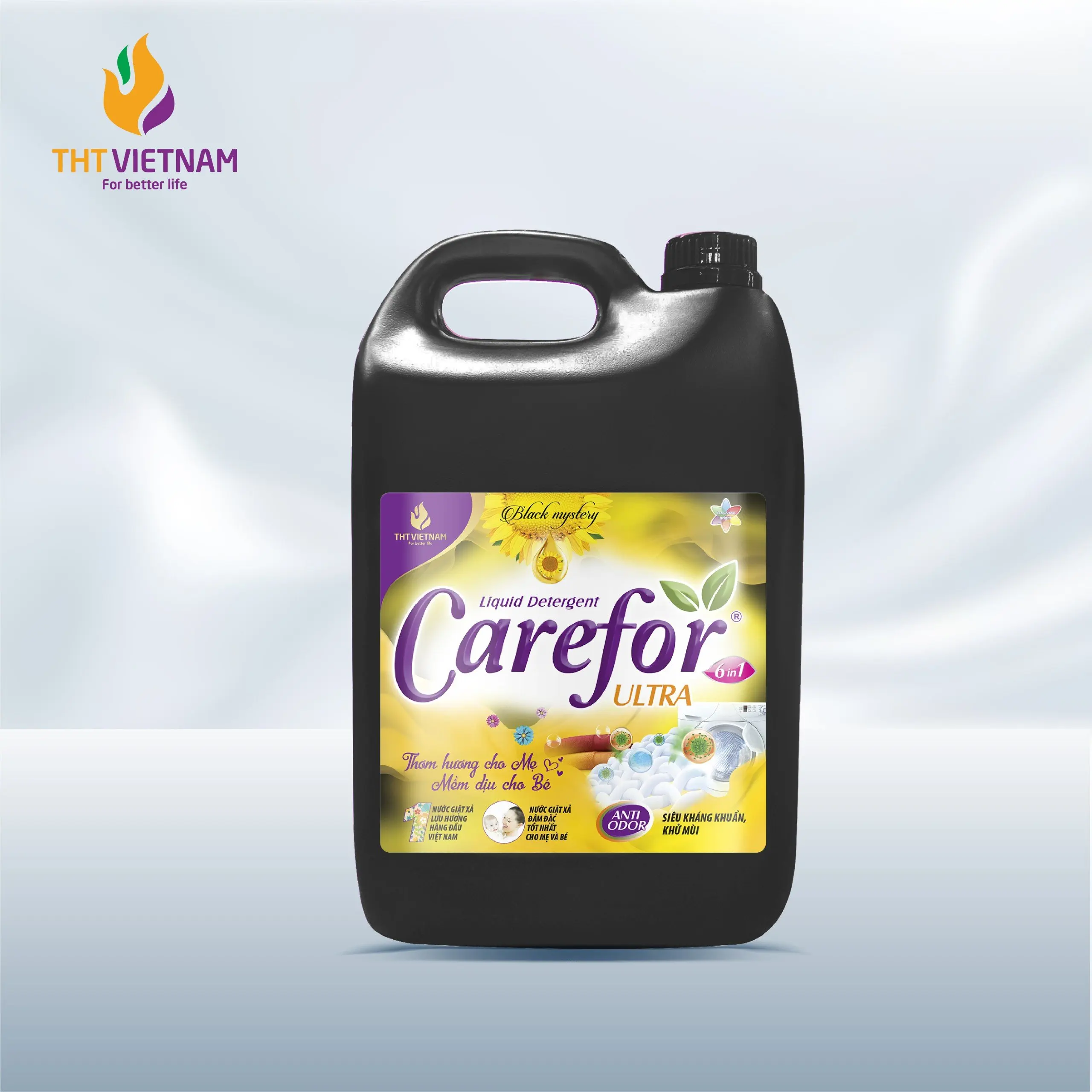 Carefor Red Liquid Detergent 5000ml High Middle Low Foam with Rose Fragrance for APPAREL Disposable Laundry Detergent Products