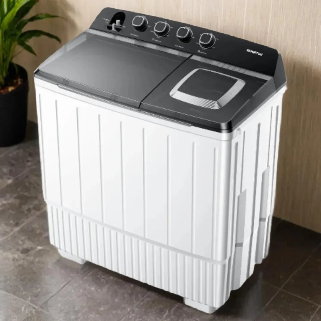 10kg Glass Model High Quality Trendy twin tub Automatic Washing Machine Top Loading Electric for Households and Hotels