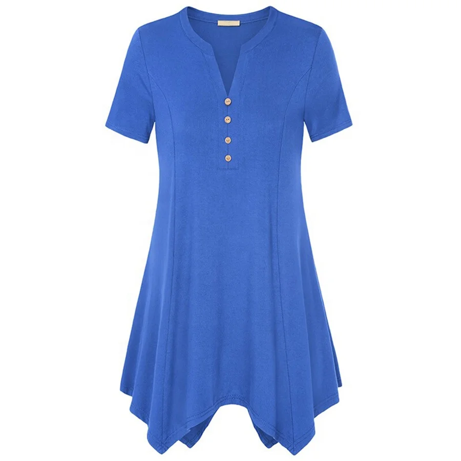 2022 Ladies Solid Loose Fit Cotton Women Linen Tunic Tops Tunics/New Loose Fit Swing Ladies Summer Tunic Tops