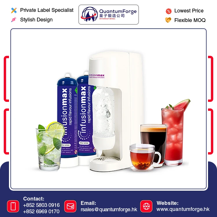 Widely Selling Premium Quality Private Label OEM Supply InfusionMax Rapid Flavour Infuser Sparkling Water Machine at Low Price