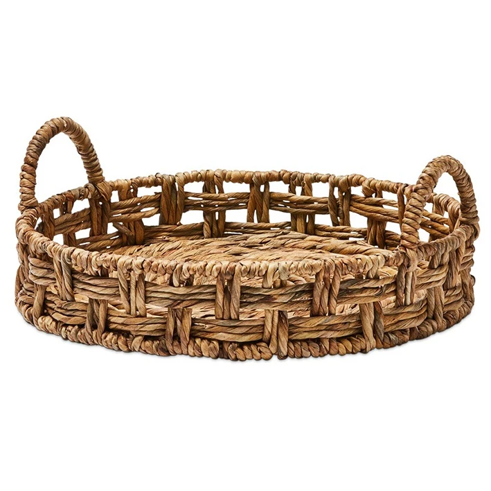 New Item Storage Food Water Hyacinth Serving Tray Eco-friendly Home Decor Food Tray Made in Vietnam