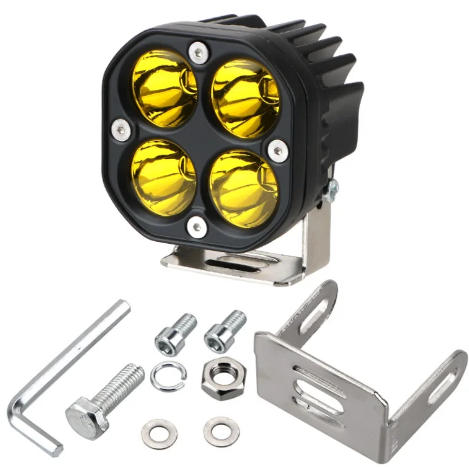 3Inch Mini LED Work Light Square Car Yellow W-hite Spotlight 12V 24V O-ff Road Fog Lamp For Lada Truck 4X4 4WD Car Accessories