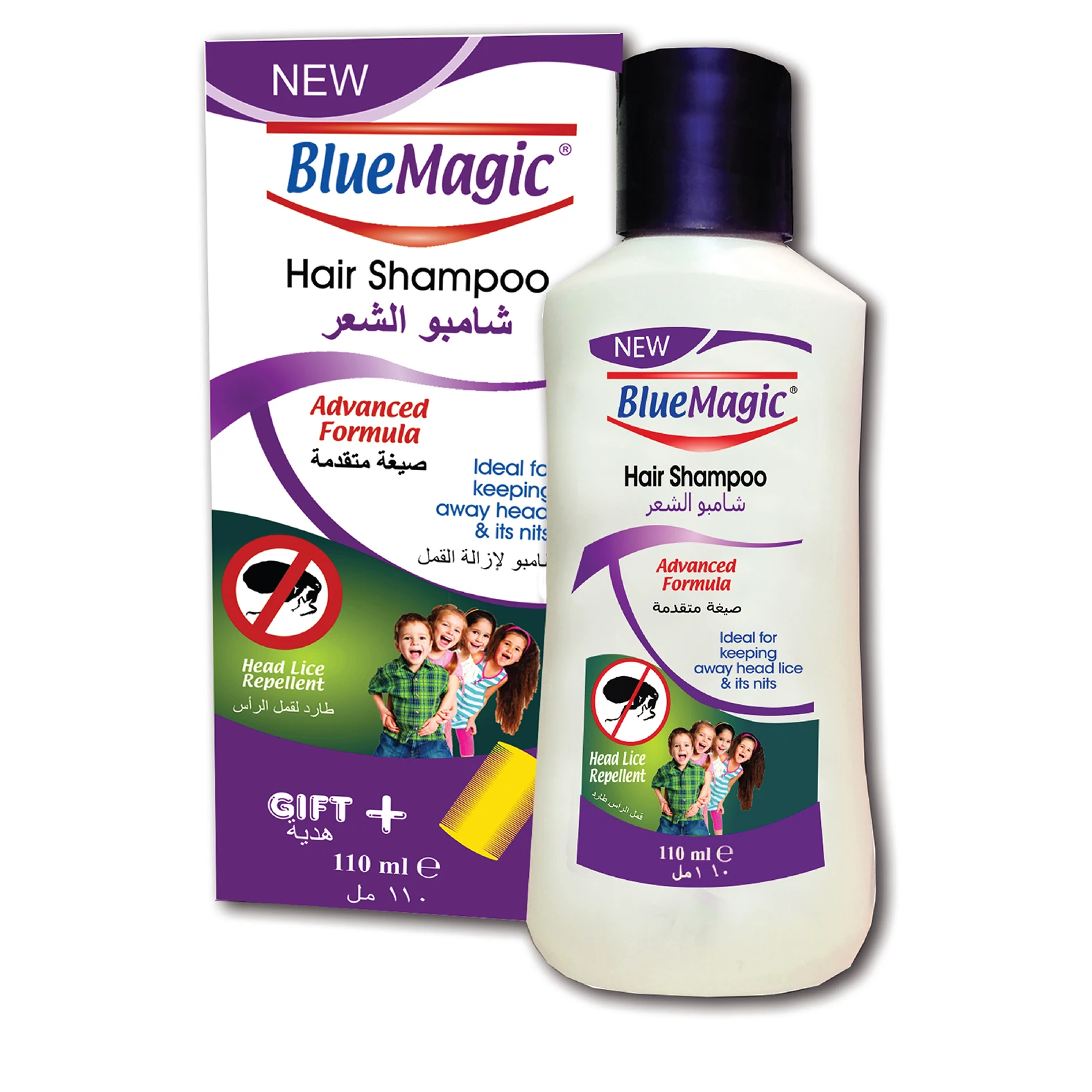 Blue Magic head lice & nits nit combs repellent 110ml Advanced Formula